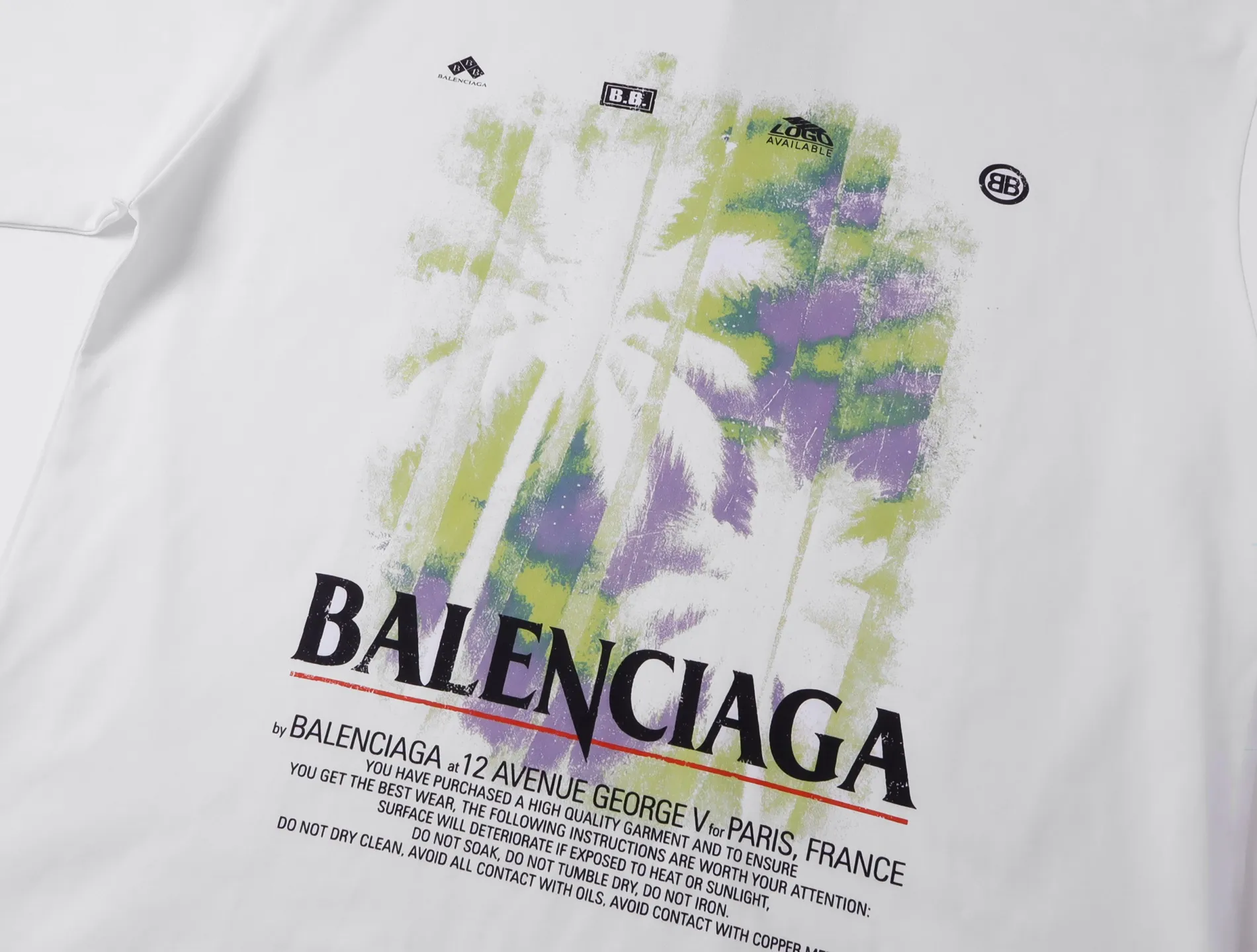 【 . Quality】BALENCI*GA/ .SS 26 New Arrival 。 LOGO T 。 . Authentic 。 ！ ZP 。 260 ， . ， ， 。 。 ， 。 OS . Same Style ：BL 263785 ：White Size：XS S M L